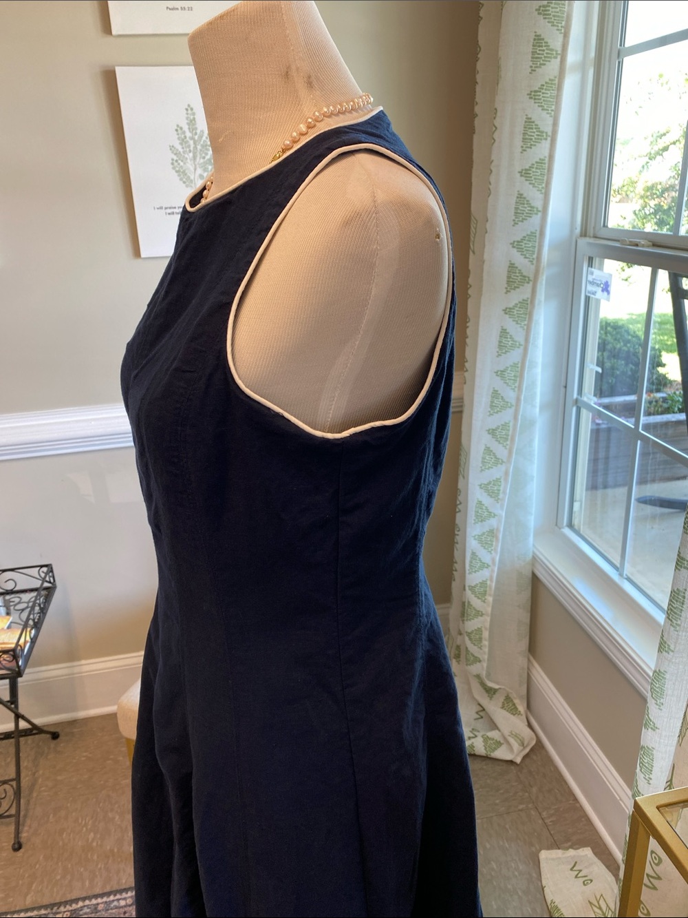 Boden Sleeveless Navy Midi Dress - Picture 6 of 9